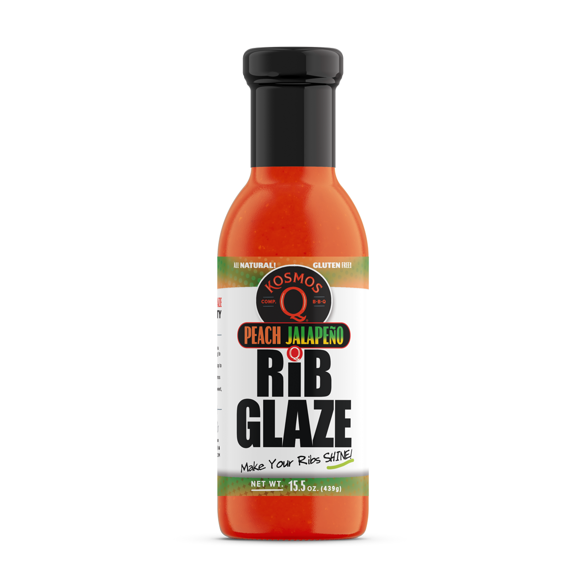 Kosmo's Q Peach Jalapeno BBQ Glaze 16oz-453gr